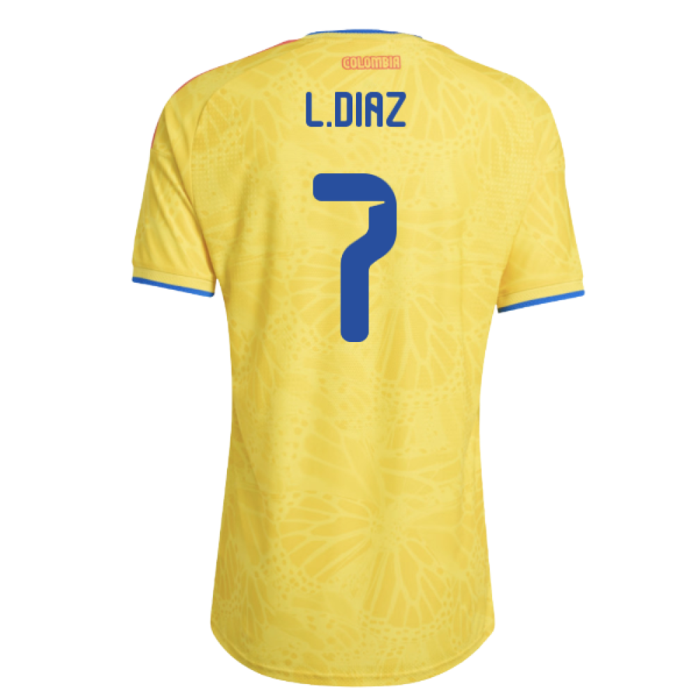 2026-2027 Colombia Authentic Home Shirt (L.Diaz 7)