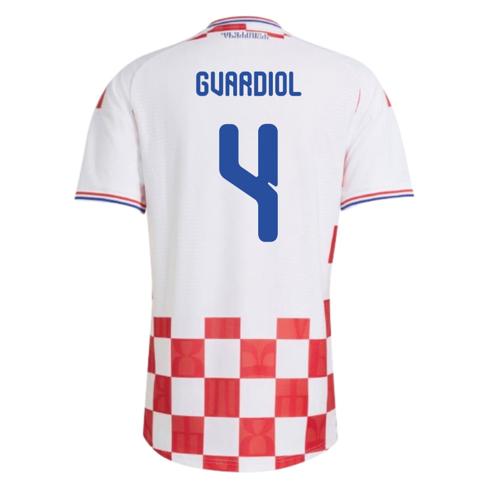 2026-2027 Croatia Authentic Adidas Home Shirt (Gvardiol 4)