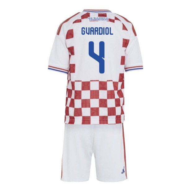 2026-2027 Croatia Adidas Home Mini Kit (Gvardiol 4)