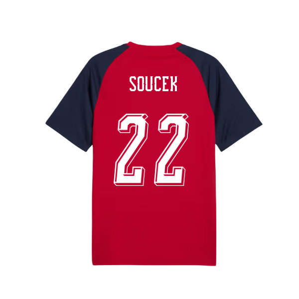 2026-2027 Czech Republic Warm Up Jersey (Dark Cherry) (Soucek 22)