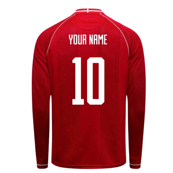 2026-2027 Denmark Long Sleeve Home Shirt (Your Name)