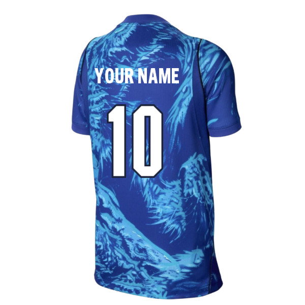 2026-2027 England Home Goalkeeper Shirt (Blue) - Kids (Your Name)