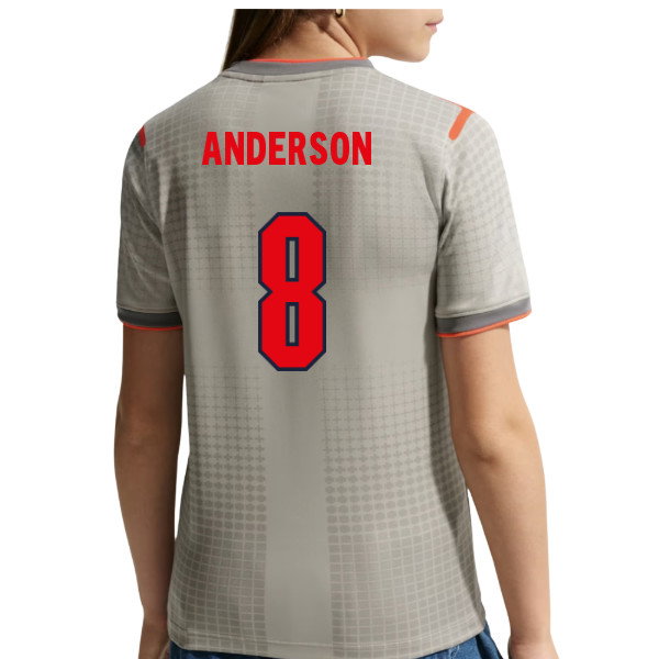 2026-2027 England x Palace Pre-Match Shirt (Grey) - Kids (Anderson 8)