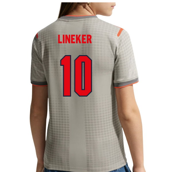 2026-2027 England x Palace Pre-Match Shirt (Grey) - Kids (Lineker 10)