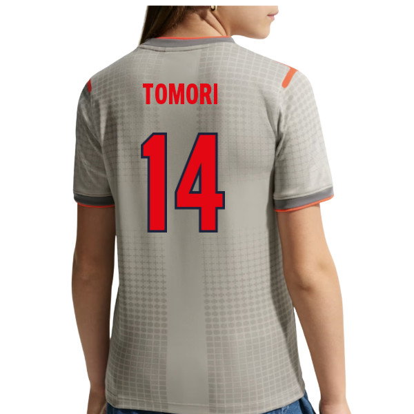 2026-2027 England x Palace Pre-Match Shirt (Grey) - Kids (Tomori 14)