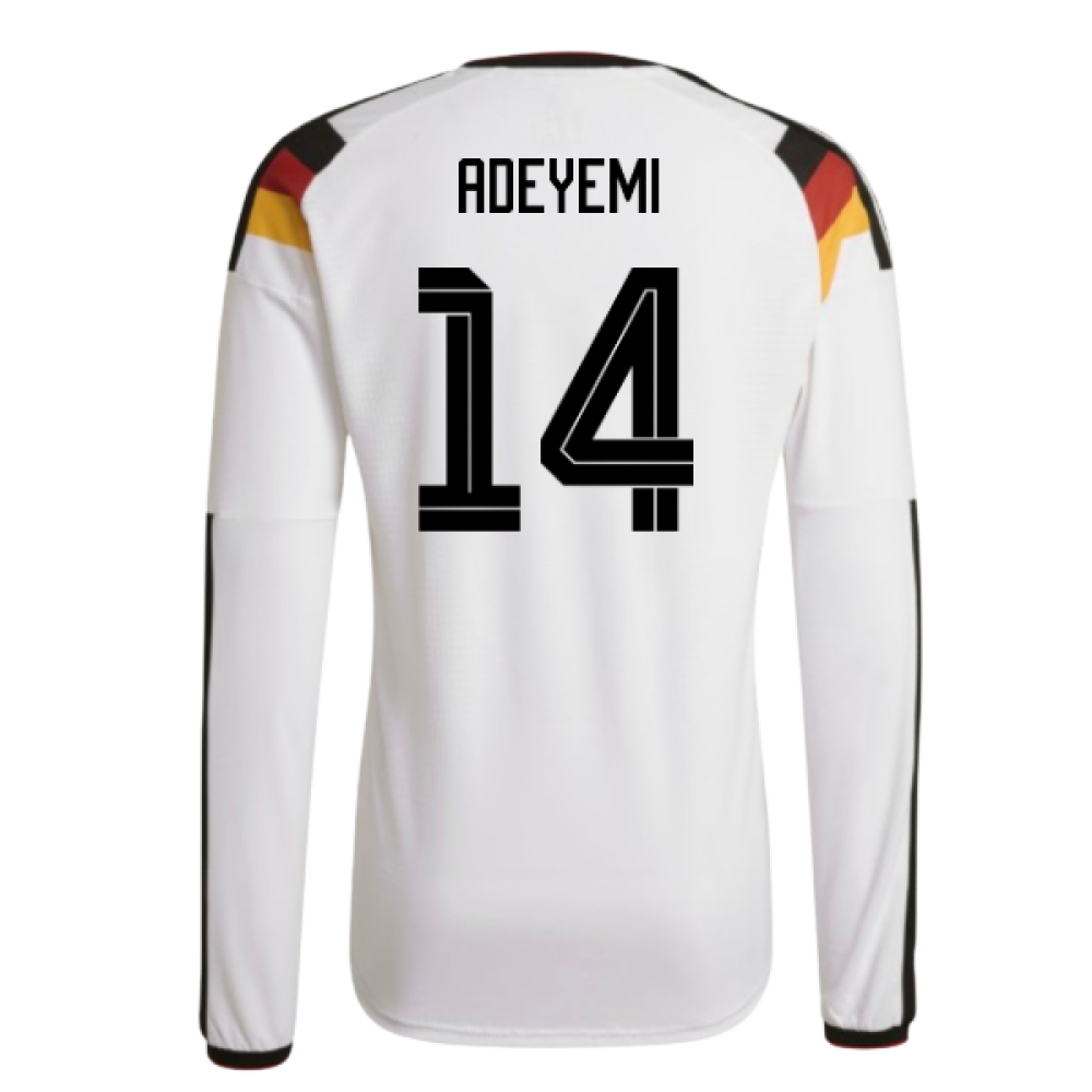 2026-2027 Germany Authentic Long Sleeve Home Shirt (Adeyemi 14)