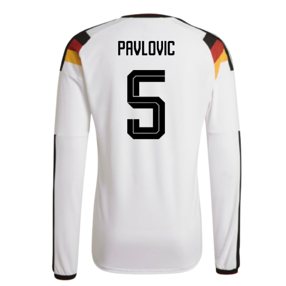 2026-2027 Germany Authentic Long Sleeve Home Shirt (Pavlovic 5)