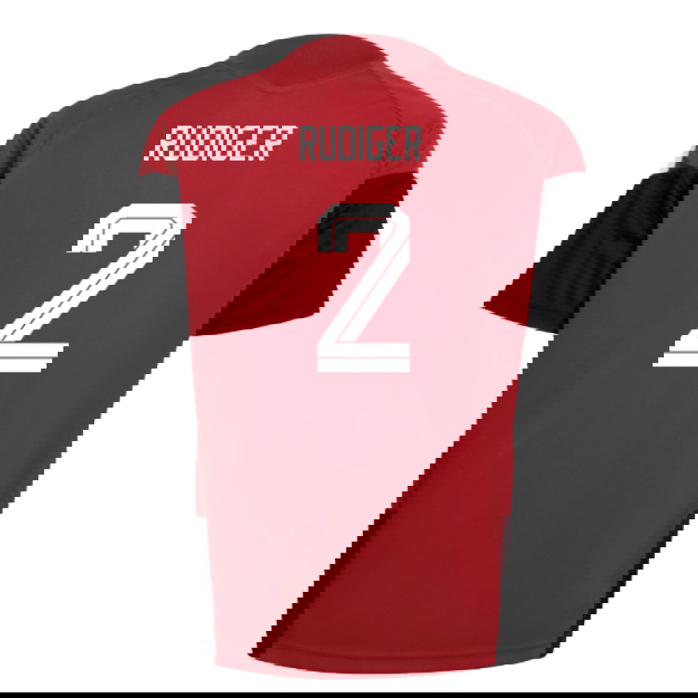 2026-2027 Germany Training Jersey (Red) - Kids (Rudiger 2)