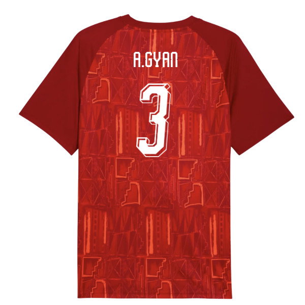 2026-2027 Ghana Warm Up Jersey (Dark Crimson) (A.Gyan 3)