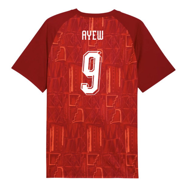 2026-2027 Ghana Warm Up Jersey (Dark Crimson) (Ayew 9)