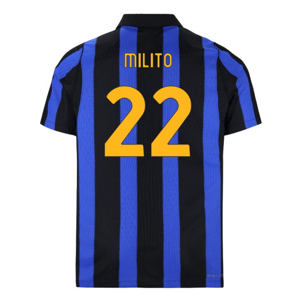 2026-2027 Inter Milan Aero-Fit Authentic Home Shirt (Milito 22)