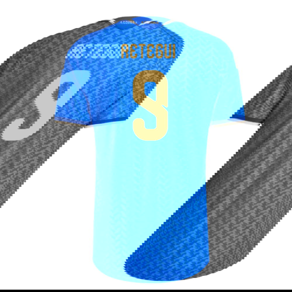 2026-2027 Italy Authentic Home Shirt (Retegui 9)