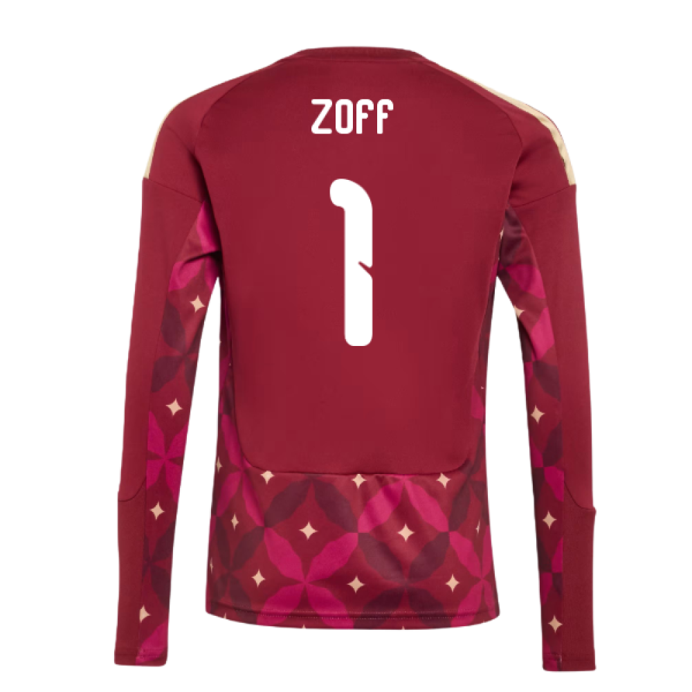 2026-2027 Italy Home Goalkeeper Shirt (Burgundy) - Kids (Zoff 1)