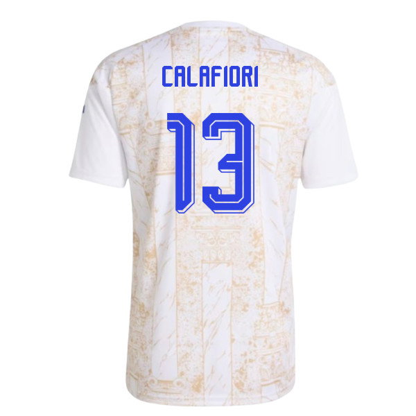 2026-2027 Italy Home Pre-Match Shirt (White) (Calafiori 13)