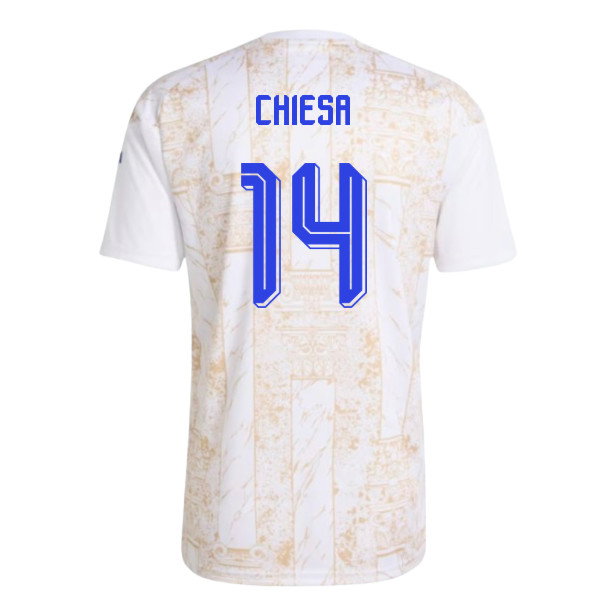 2026-2027 Italy Home Pre-Match Shirt (White) (Chiesa 14)
