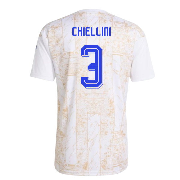 2026-2027 Italy Pre-Match Shirt (White) - Kids (Chiellini 3)