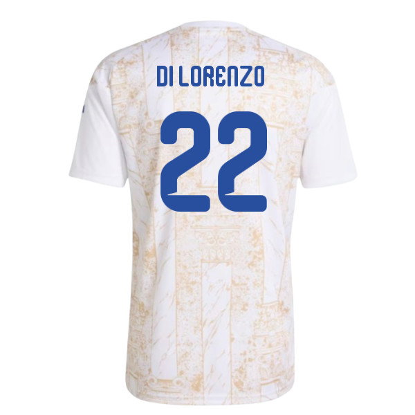 2026-2027 Italy Pre-Match Shirt (White) - Kids (Di Lorenzo 22)