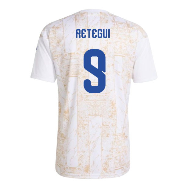2026-2027 Italy Pre-Match Shirt (White) - Kids (Retegui 9)