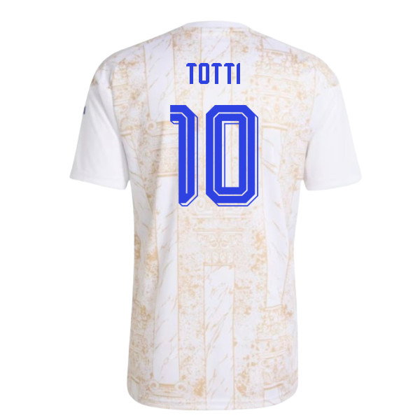 2026-2027 Italy Pre-Match Shirt (White) - Kids (Totti 10)