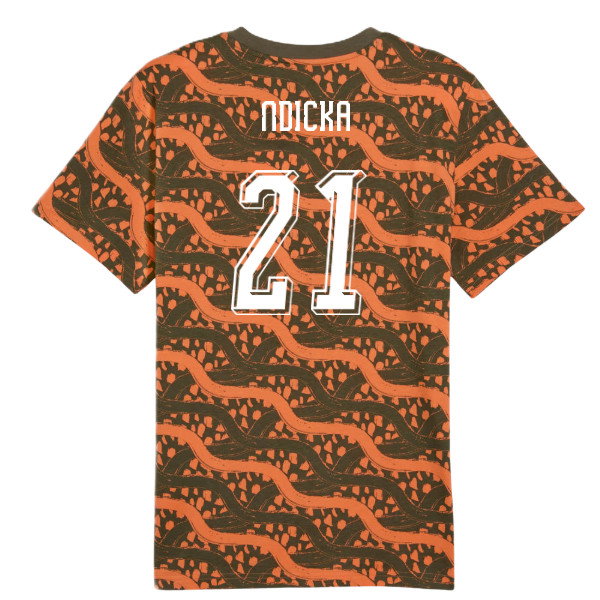 2026-2027 Ivory Coast FtblCulture Tee AOP (Black) (Ndicka 21)