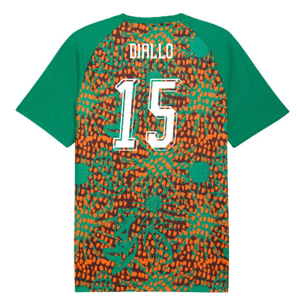 2026-2027 Ivory Coast Warm Up Jersey (Sport Green) (Diallo 15)