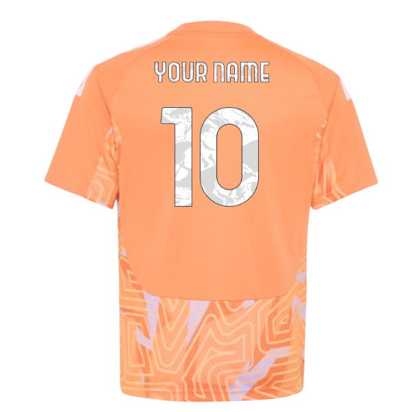 2026-2027 Juventus Home Goalkeeper Shirt (Orange) - Kids (Your Name)