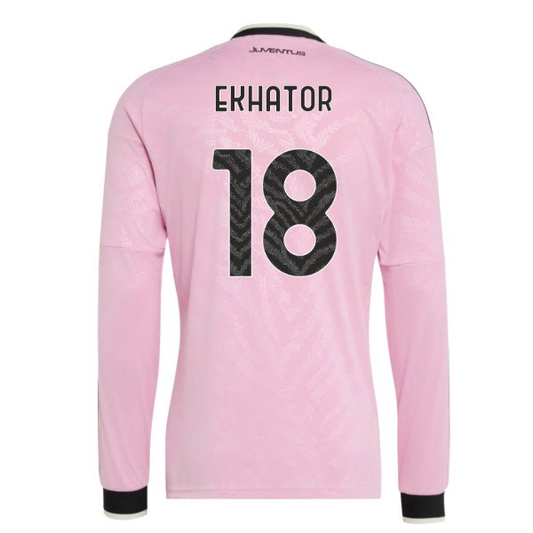 2026-2027 Juventus Long Sleeve Away Shirt (Ekhator 18)