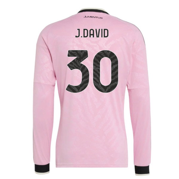 2026-2027 Juventus Long Sleeve Away Shirt (J.David 30)