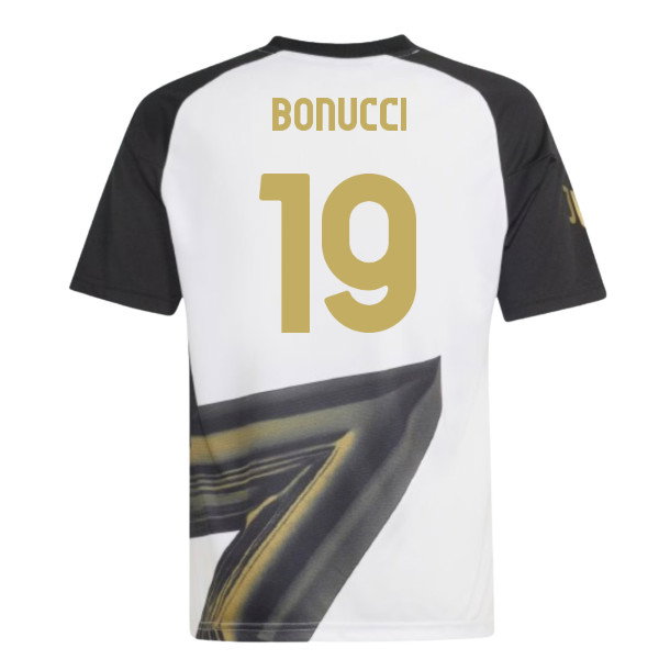 2026-2027 Juventus Pre-Match Shirt (White) - Kids (Bonucci 19)