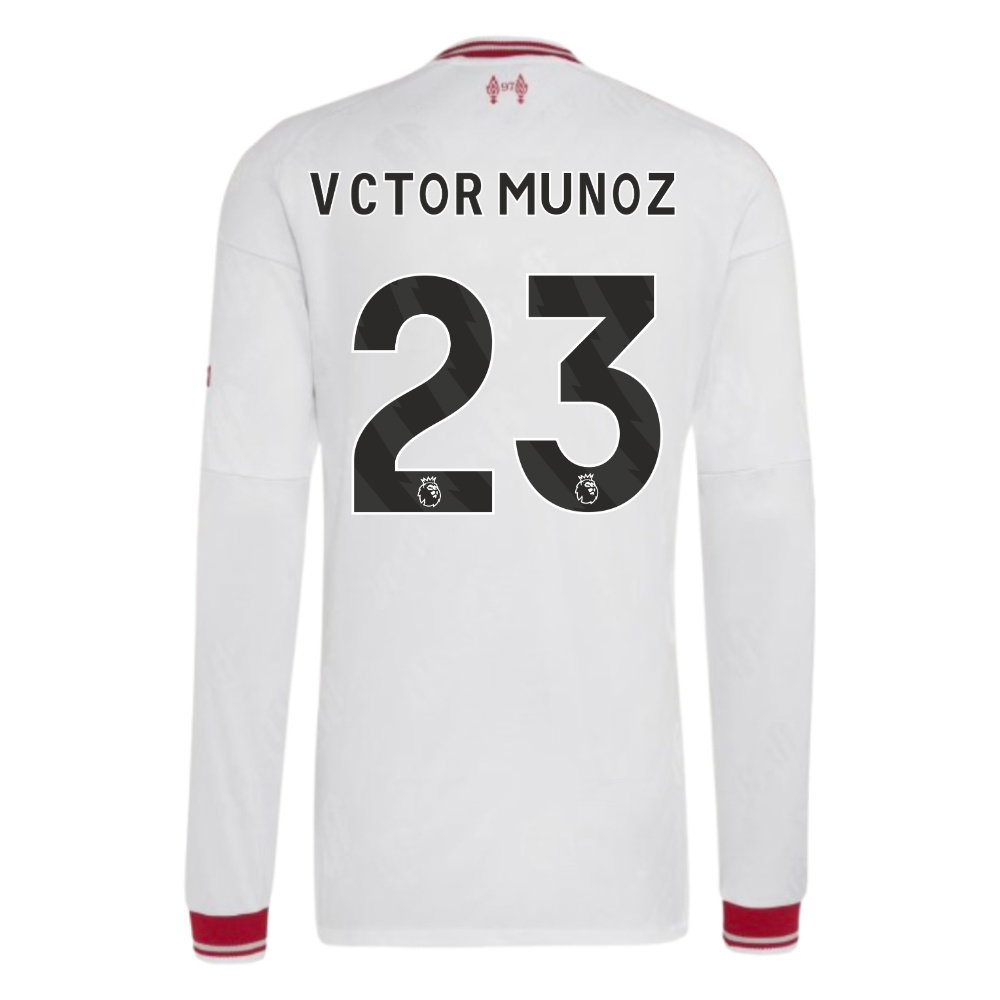 2026-2027 Liverpool Authentic Long Sleeve Away Shirt (Víctor Munoz 23)