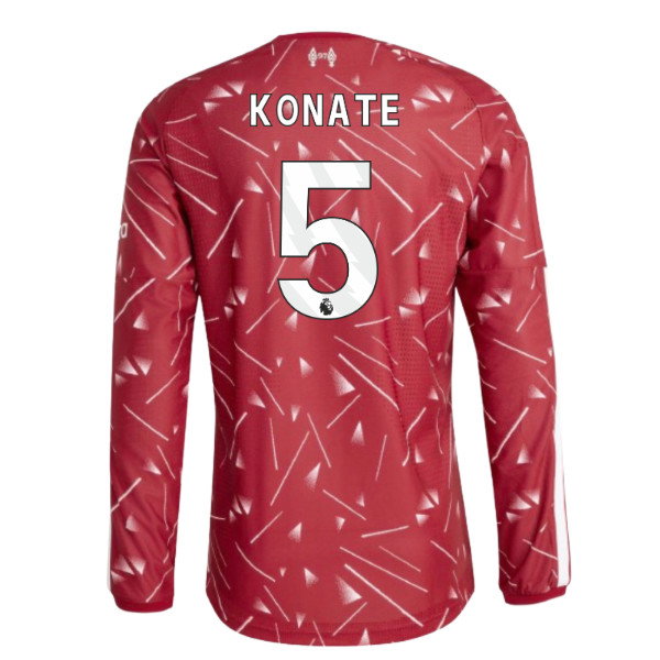 2026-2027 Liverpool Authentic Long Sleeve Home Shirt (Konate 5)