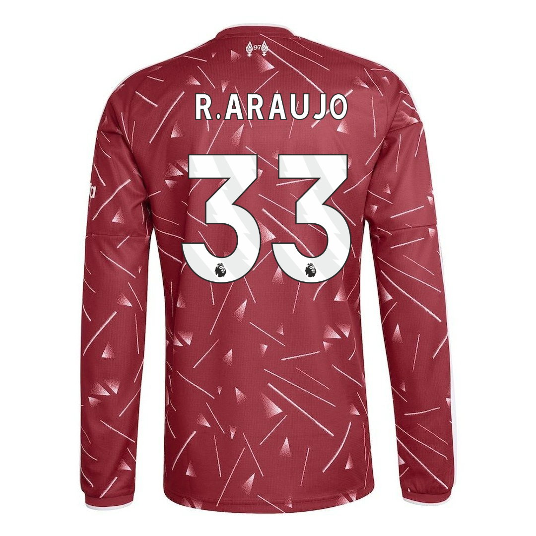 2026-2027 Liverpool Long Sleeve Home Shirt (Kids) (R.Araujo 33)