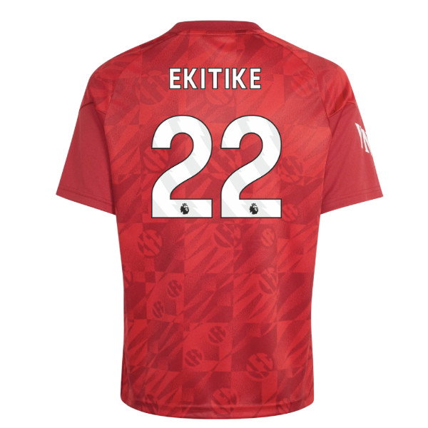 2026-2027 Liverpool Pre-Match Warm Up Shirt (Active Maroon) - Kids (Ekitike 22)