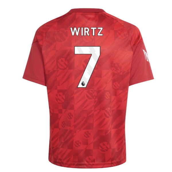 2026-2027 Liverpool Pre-Match Warm Up Shirt (Active Maroon) - Kids (Wirtz 7)