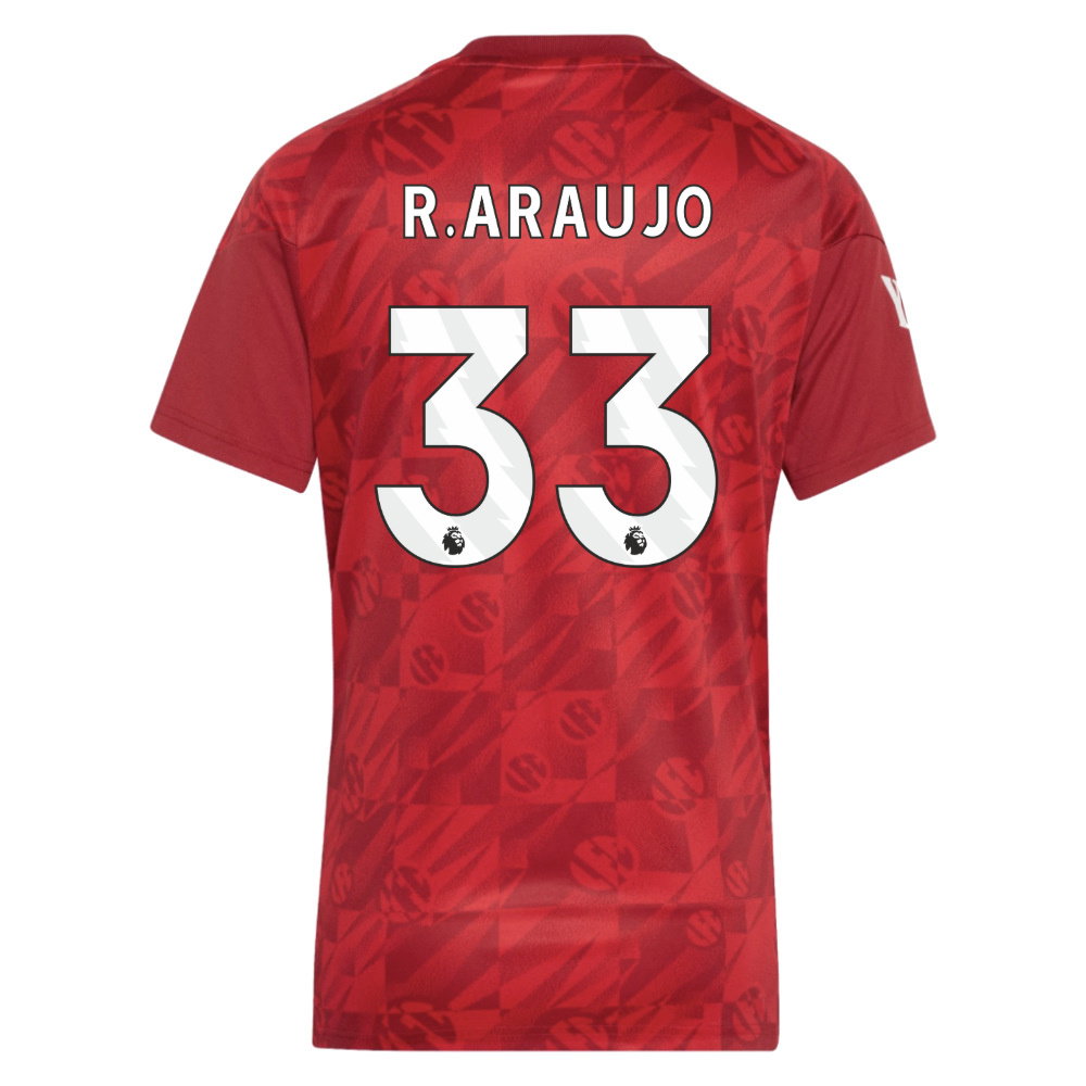 2026-2027 Liverpool Pre-Match Warm Up Shirt (Active Maroon) - Womens (R.Araujo 33)