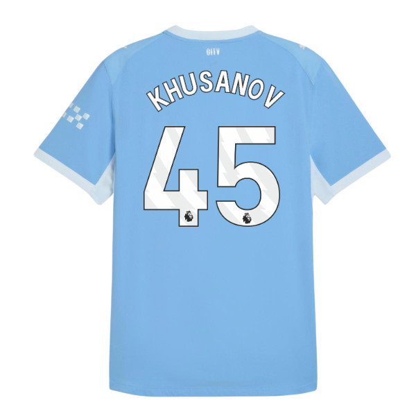 2026-2027 Man City Authentic Home Shirt (Khusanov 45)