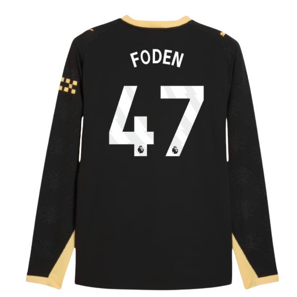 2026-2027 Man City Authentic Long Sleeve Away Shirt (Foden 47)