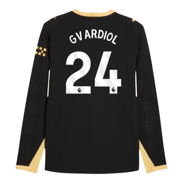 2026-2027 Man City Authentic Long Sleeve Away Shirt (Gvardiol 24)