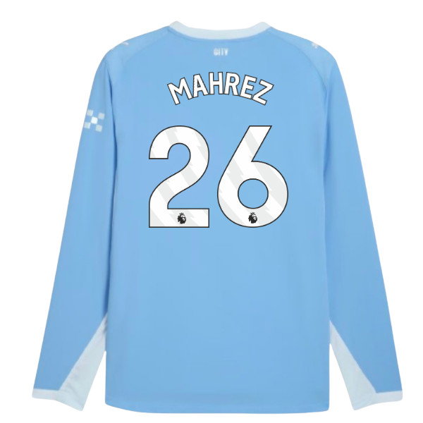 2026-2027 Man City Authentic Long Sleeve Home Shirt (Mahrez 26)