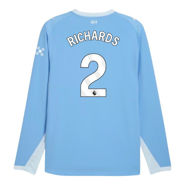 2026-2027 Man City Authentic Long Sleeve Home Shirt (Richards 2)