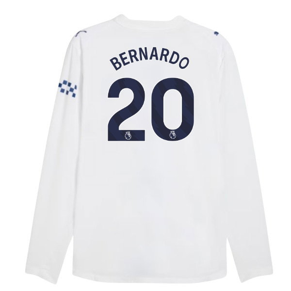 2026-2027 Man City Authentic Long Sleeve Third Shirt (Bernardo 20)