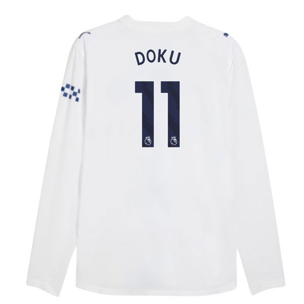 2026-2027 Man City Authentic Long Sleeve Third Shirt (Doku 11)