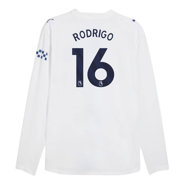 2026-2027 Man City Authentic Long Sleeve Third Shirt (Rodrigo 16)