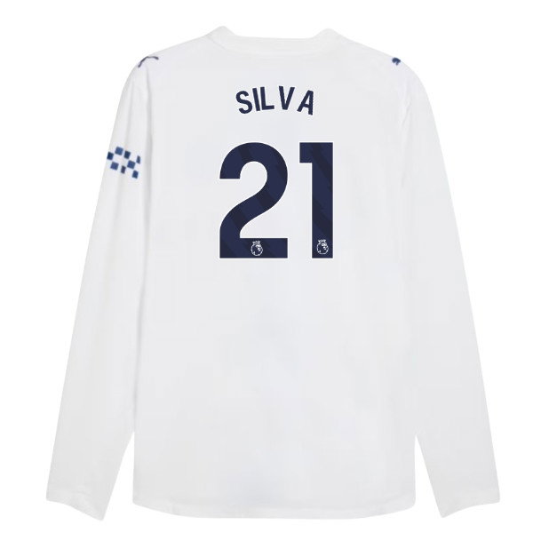 2026-2027 Man City Authentic Long Sleeve Third Shirt (Silva 21)