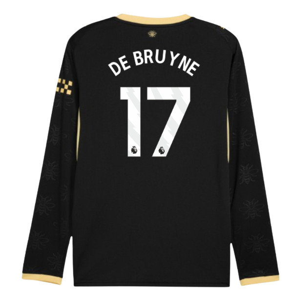 2026-2027 Man City Away Long Sleeve Shirt (De Bruyne 17)