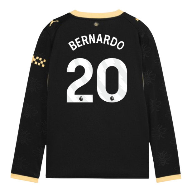 2026-2027 Man City Away Long Sleeve Shirt (Kids) (Bernardo 20)