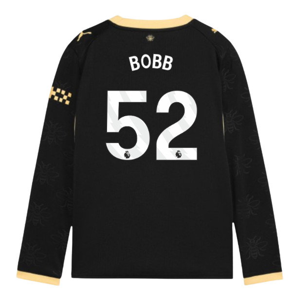 2026-2027 Man City Away Long Sleeve Shirt (Kids) (Bobb 52)