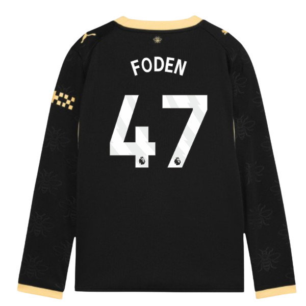 2026-2027 Man City Away Long Sleeve Shirt (Kids) (Foden 47)