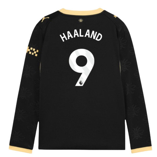 2026-2027 Man City Away Long Sleeve Shirt (Kids) (Haaland 9)