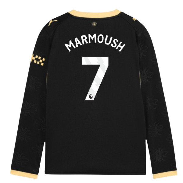 2026-2027 Man City Away Long Sleeve Shirt (Kids) (Marmoush 7)